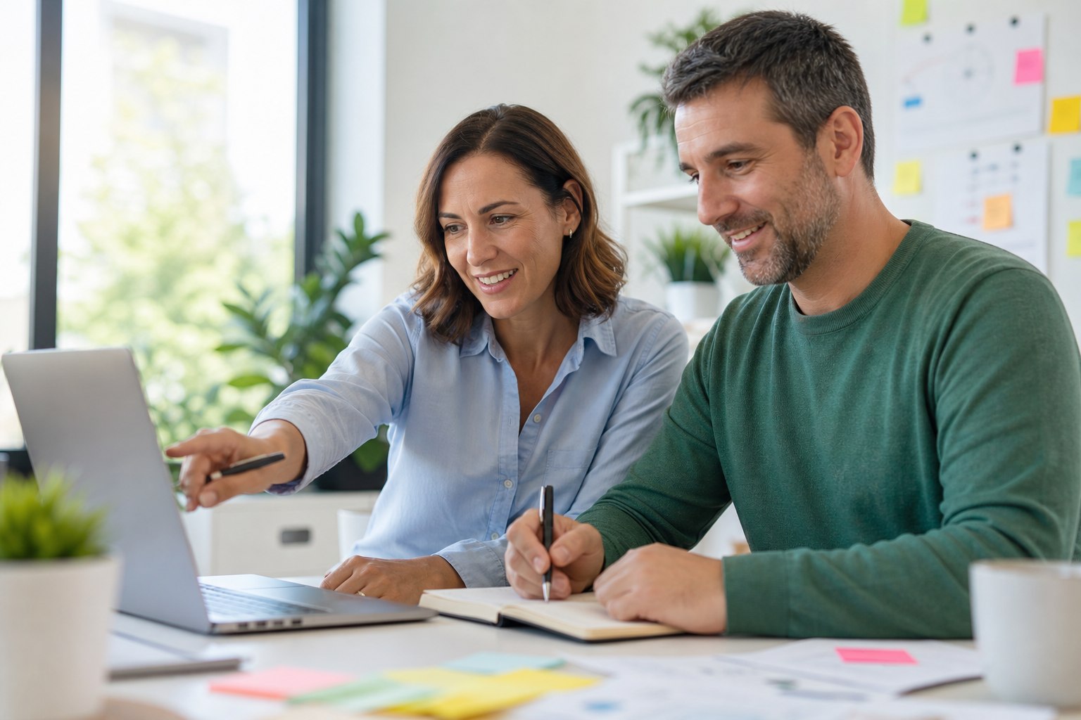 Equipo revisando la continuidad y mejora de una aplicación empresarial